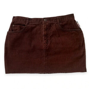 𝅺y2k Brown Corduroy Mini Skirt